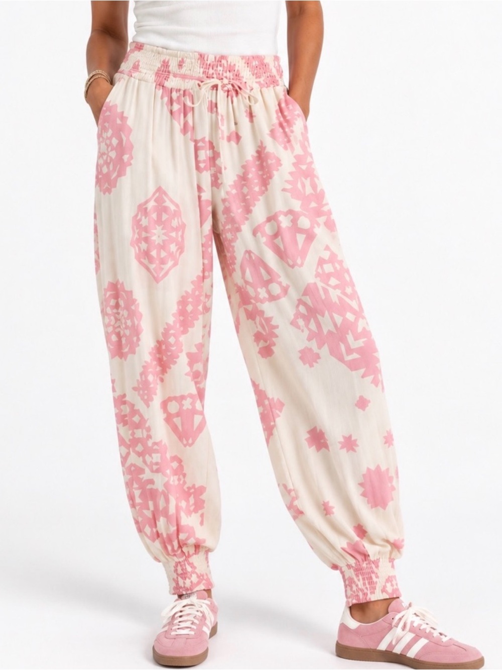 ANTHROPOLOGIE Aniya pink rose joggers